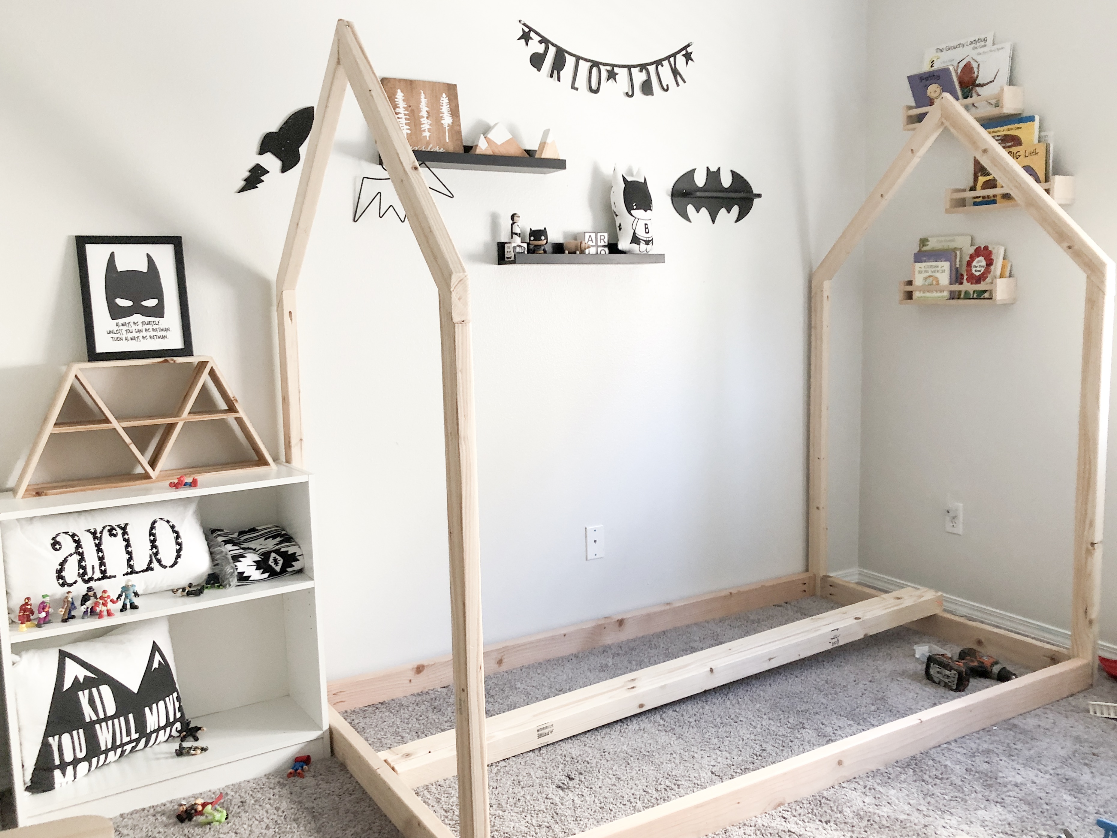 Diy Montessori Floor House Bed Rain And Pine